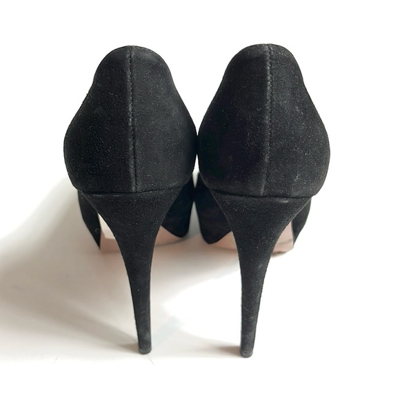 Prada Nero Camoscio Basic Platform Pumps - Picture 3 of 10